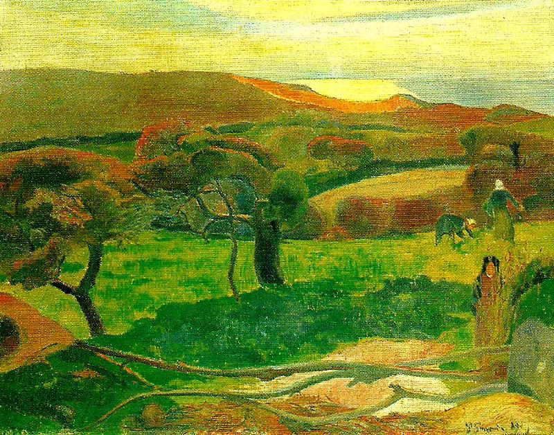 Paul Gauguin landskap fran bretagne Norge oil painting art